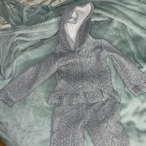 2-3 Year Toddler Girls Gray Heavy Lined Jacket And Pants